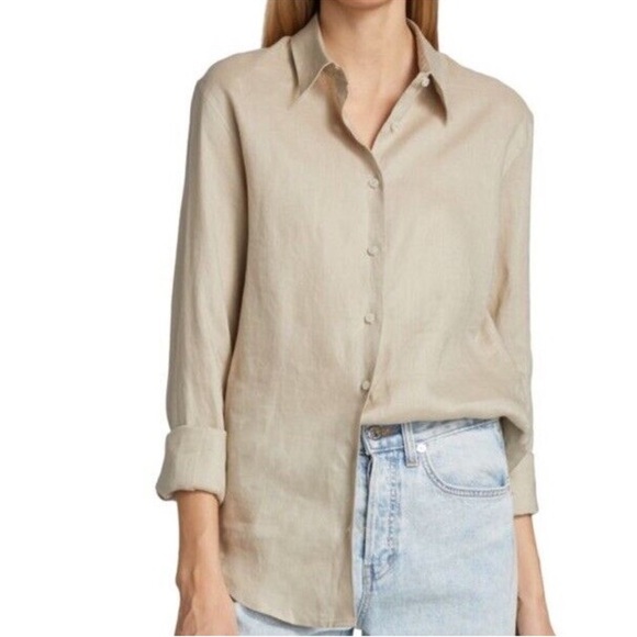 Elie Tahari 100% Linen Shirt Size XS - Picture 1 of 9